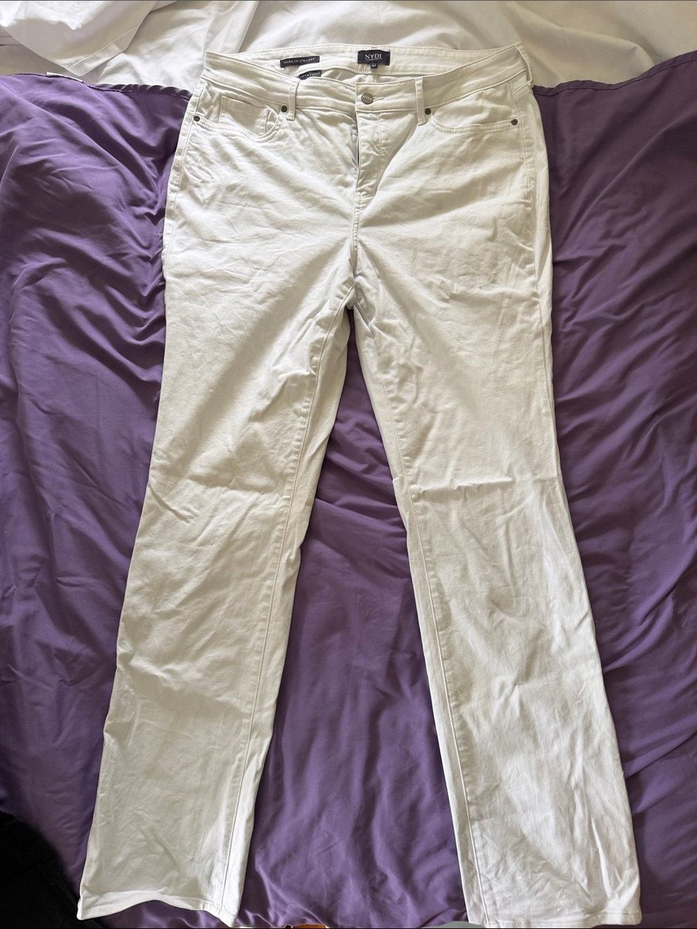 NYDJ White Straight-Leg Women’s Jeans